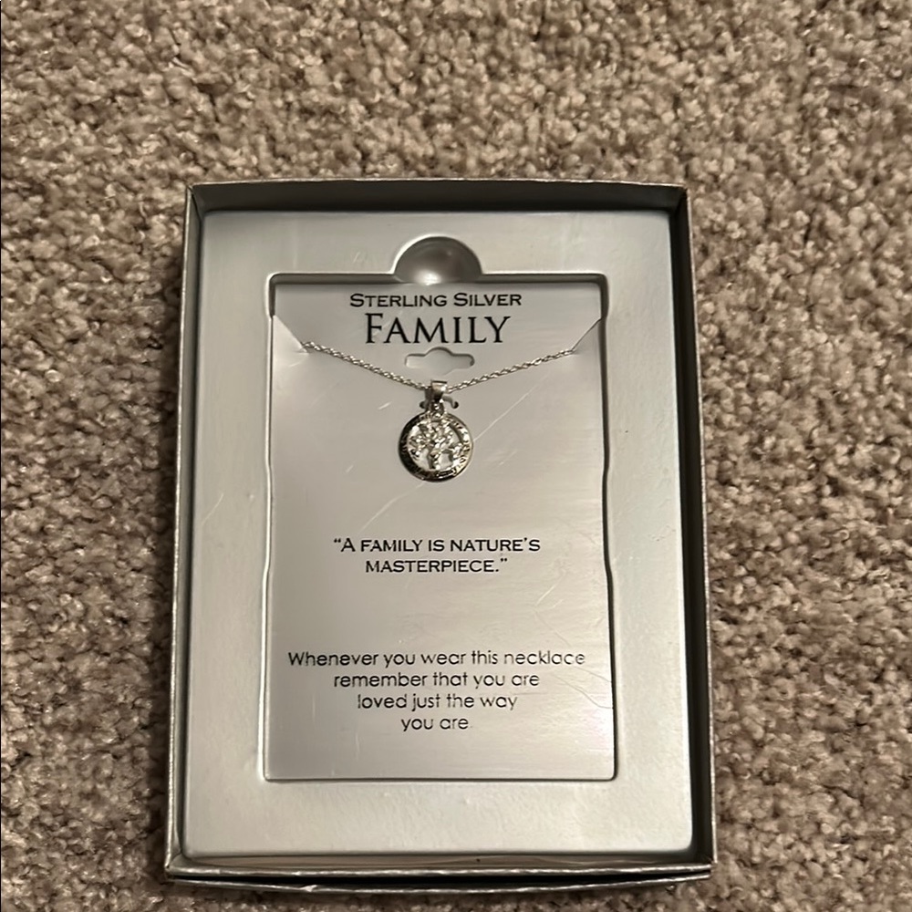 Sterling Silver Family Pendant Necklace